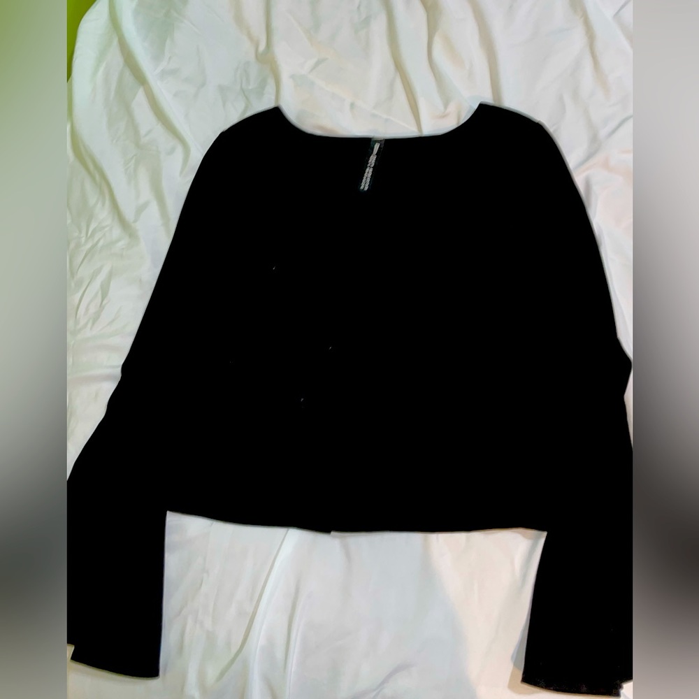 design lab black blouse